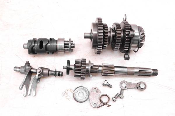 Yamaha - 93 Yamaha Badger 80 2x4 Transmission Shafts Gears Shift Forks & Drum YFM80E