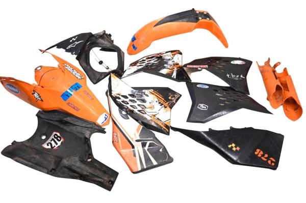 Acerbis - 08 KTM 250 XC-W Front Side Rear Fender Plastics Panels Acerbis