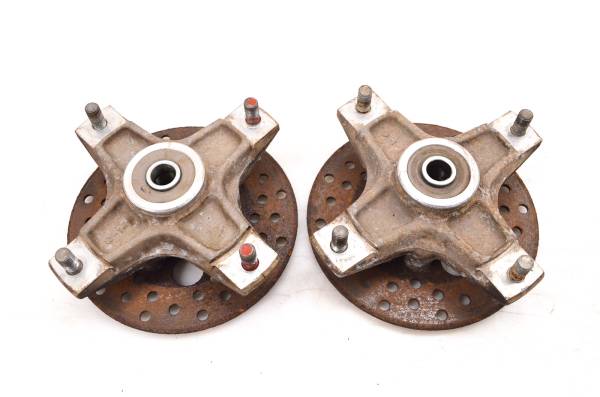 Kawasaki - 99 Kawasaki Mojave 250 2x4 Front Wheel Hubs & Rotors Left & Right KSF250