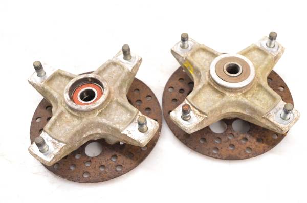 Kawasaki - 99 Kawasaki Lakota 300 2x4 Front Wheel Hubs & Rotors Left & Right KEF300