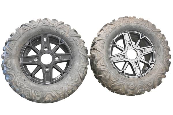 Polaris - 23 Polaris Sportsman 850 Ultimate Trail Rear Wheels Rims & Tires 4/156 14X7.5 Power Grip 27X11R14