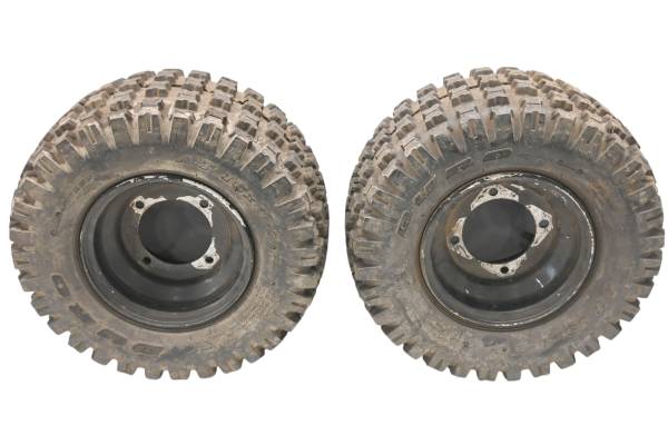 Polaris - 06 Polaris Predator 50 Rear Wheels Rims & Tires 4/110 7X5 Duro At16X8-7