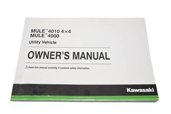Kawasaki - 18 Kawasaki Mule 4000 2x4 Owners Manual KAF620P