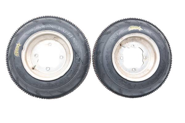 01 Can-Am DS650 Front Wheels Rims & Tires Studded 19X6-10 4/144 Sand Star