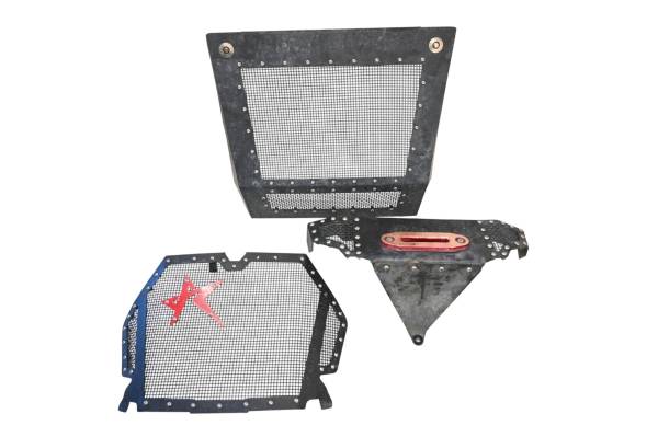 17 Polaris RZR XP Turbo Mesh Front Hood Grille & Winch Bumper Kit Rogue