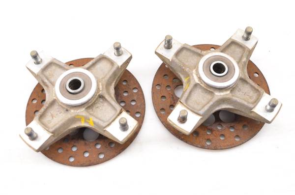 Kawasaki - 93 Kawasaki Mojave 250 2x4 Front Wheel Hubs & Rotors Left & Right KSF250