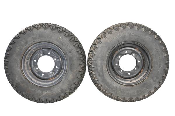 Polaris - 22 Polaris PRO XD Mid-Size Front Wheels Rims & Tires 4/156 12X6 25X8-12 Carlisle Alltrail