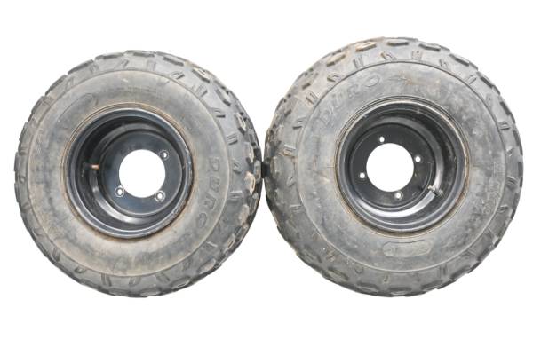 Polaris - 01 Polaris Sportsman 90 2x4 Front Wheels Rims & Tires 4/110 Duro At19X7-8