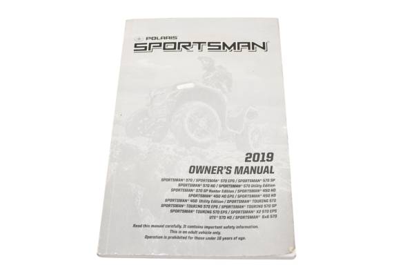 Polaris - 19 Polaris Sportsman 570 EPS 4x4 Owners Manual