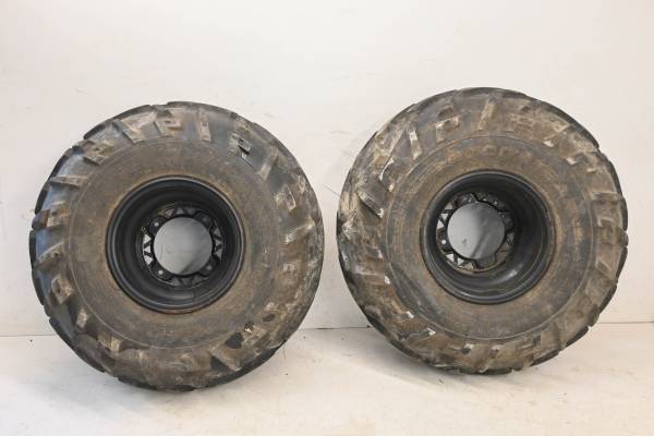 Polaris - 00 Polaris Sportsman 500 4x4 Rear Wheels Rims & Tires 4/156 10X8.5 Goodyear Tracker At25X11-10