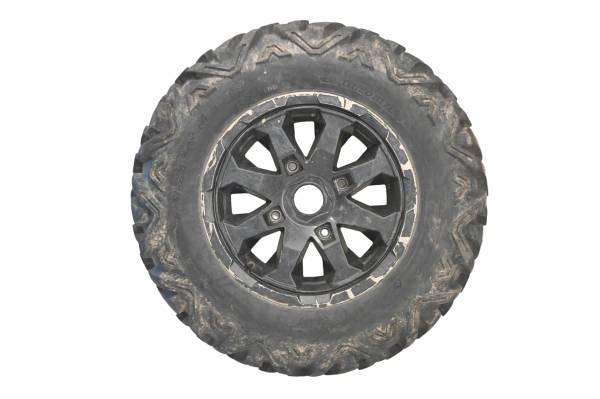 Can-Am - 22 Can-Am Defender XT HD10 Front Wheel Rim & Tire At27X9-14 4/137 14X7 Tusk