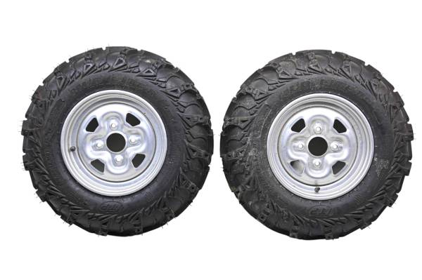 Yamaha - 04 Yamaha Grizzly 660 4x4 Front Wheels Rims & Tires 205/80-12 4/110 YFM660F
