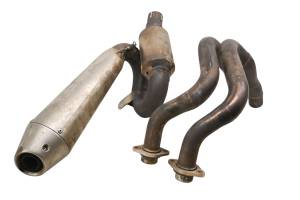 09 Kawasaki Versys 650 Full Exhaust Muffler & Head Pipe Leo Vince LE650A - Image 8