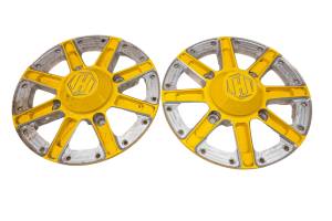 15 Can-Am Maverick 1000 4x4 Centers Wheel Bead Lock 14" 4/137 Yellow Hiper - Image 2