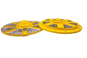 15 Can-Am Maverick 1000 4x4 Centers Wheel Bead Lock 14" 4/137 Yellow Hiper - Image 5