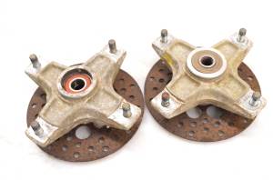 Kawasaki - 99 Kawasaki Lakota 300 2x4 Front Wheel Hubs & Rotors Left & Right KEF300 - Image 1