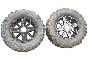 Polaris - 23 Polaris Sportsman 850 Ultimate Trail Rear Wheels Rims & Tires 4/156 14X7.5 Power Grip 27X11R14 - Image 1