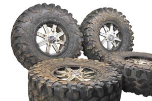 11 Polaris Sportsman 550 XP EPS 4x4 Front & Rear Wheels Rims & Tires 30X10-14 Carnivore - Image 3