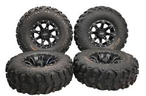 16 Polaris RZR 570 4x4 Front & Rear Wheels Rims & Tires 4/156 26X9-12 26X11-12 Kenda QuadBoss