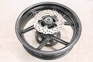 09 Kawasaki Ninja 650R Rear Wheel Rim & Rotor & Sprocket EX650C