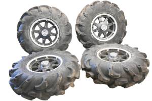 14 Polaris RZR 4 800 EPS Front & Rear Wheels Rims & Tires 4/156 27X9-12