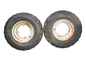 87 Suzuki Quad Runner 230 2x4 Front Wheels Rims & Tires Dunlop At21X7-10 LT230EH