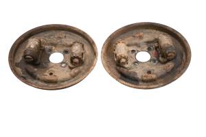 Honda - 02 Honda Recon 250 ES 2x4 Front Brake Drum Plate Cover Housings TRX250TE For Parts - Image 4