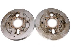 Honda - 01 Honda Foreman 500 4x4 Front Brake Drum Plate Panels Left & Right TRX500FA - Image 4