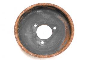 85 Honda ATC110 Rear Wheel Axle Plate Shield Bracket Mount