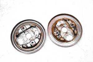 Honda - 98 Honda Fourtrax 300 2x4 Front Brake Drum Housing Covers Left & Right TRX300 - Image 2