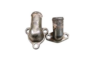 01 Kawasaki Mojave 250 2x4 Cylinder Head Water Port & Thermostat Covers KSF250