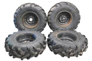 Yamaha - 16 Yamaha Wolverine 700 R-Spec EPS Front & Rear Wheels Rims & Tires 4/110 27X9-12 27X12-12 Mud Cat Power King YXE700 - Image 2
