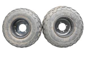 01 Polaris Sportsman 90 2x4 Front Wheels Rims & Tires 4/110 Duro At19X7-8