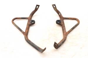 86 Yamaha Moto-4 80 Left & Right Heel Guard Support Brackets Mounts YFM80S