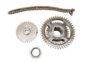 Yamaha - 02 Yamaha Grizzly 660 4x4 Counter Balancer Gear & Oil Pump Gear Chain YFM660F - Image 3