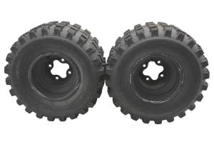 Honda - 02 Honda TRX400EX Rear Wheels Rims & Tires 4/110 9X8 Cst Ambush At20X11-9 - Image 1