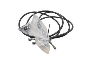 08 Honda TRX450R Dual Front Brake Lines Black Stainless Aftermarket