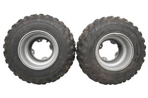 91 Kawasaki Mojave 250 2x4 Rear Wheels Rims & Tires At22X10-10 4/156 KSF250