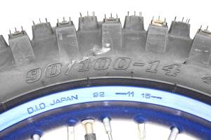 Yamaha - 26 Yamaha YZ85 Rear Wheel Rim & Tire 14X1.60 Dunlop Geomax Mx3S 90/100-14 - Image 6