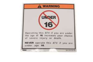 Yamaha - New OEM Yamaha 3FA-2415A-00-00 Warning Under 16 Decal NOS - Image 2