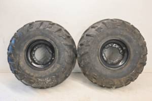 Polaris - 00 Polaris Sportsman 500 4x4 Rear Wheels Rims & Tires 4/156 10X8.5 Goodyear Tracker At25X11-10 - Image 2