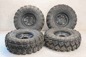 21 Polaris PRO XD 4000D Crew Front & Rear Wheels Rims & Tires 4/156 255/70R12