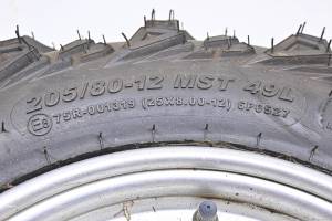 Yamaha - 04 Yamaha Grizzly 660 4x4 Front Wheels Rims & Tires 205/80-12 4/110 YFM660F - Image 4