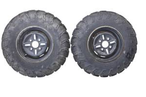 01 Yamaha Kodiak 400 4x4 Front Wheels Rims & Tires 25X8-12 4/110 YFM400F