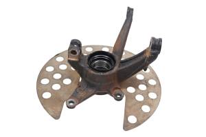 01 Yamaha Kodiak 400 4x4 Front Left Spindle Knuckle & Guard YFM400F