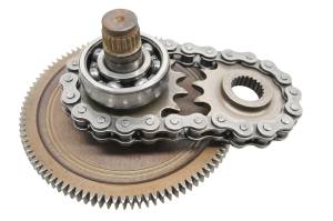 00 Polaris Scrambler 500 4x4 Transmission Output Shaft Gear & Chain
