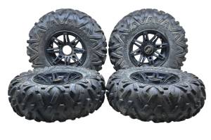 08 Polaris RZR 800 Front & Rear Wheels Rims & Tires 26X9-12 26X11-12 4/156 RockTrix